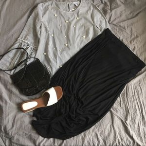 Express asymmetric Black Skirt